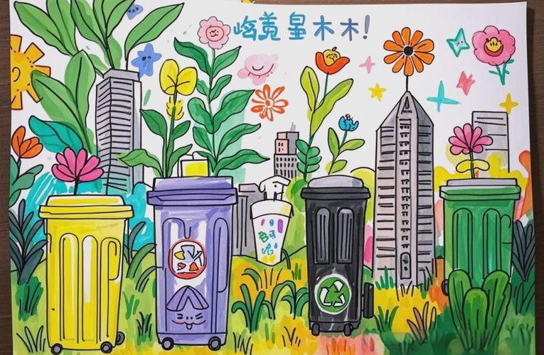 未来垃圾分类与环保的科幻科技绘画作品集 绿色愿景与科技美学