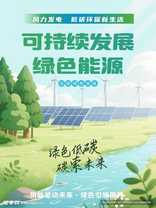 绿色新能源环保科技海报背景图片